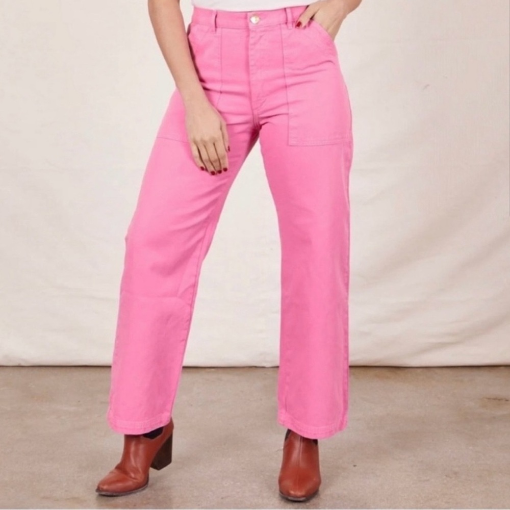 Big Bud Press Work Pants XXS Petite in Bubblegum Pink